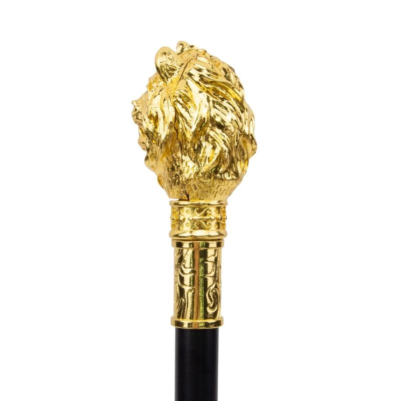 Canne à Pommeau Lion Doré