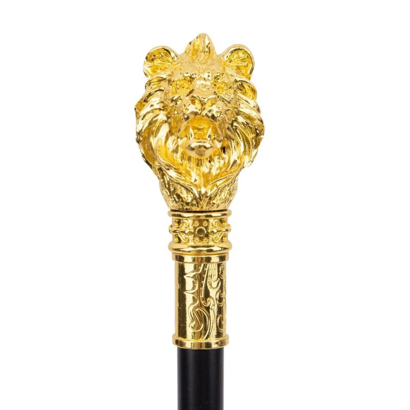 Canne à Pommeau Lion Doré
