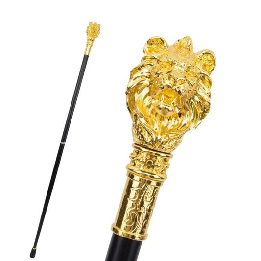 Canne à Pommeau Lion Doré