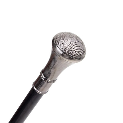Canne Ancienne Pommeau Argent