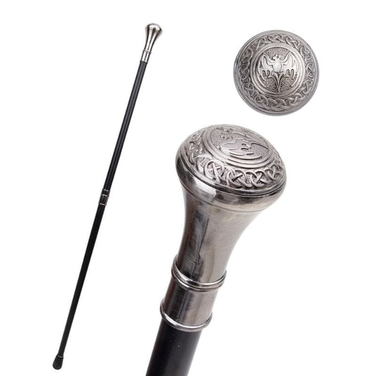 Canne Ancienne Pommeau Argent